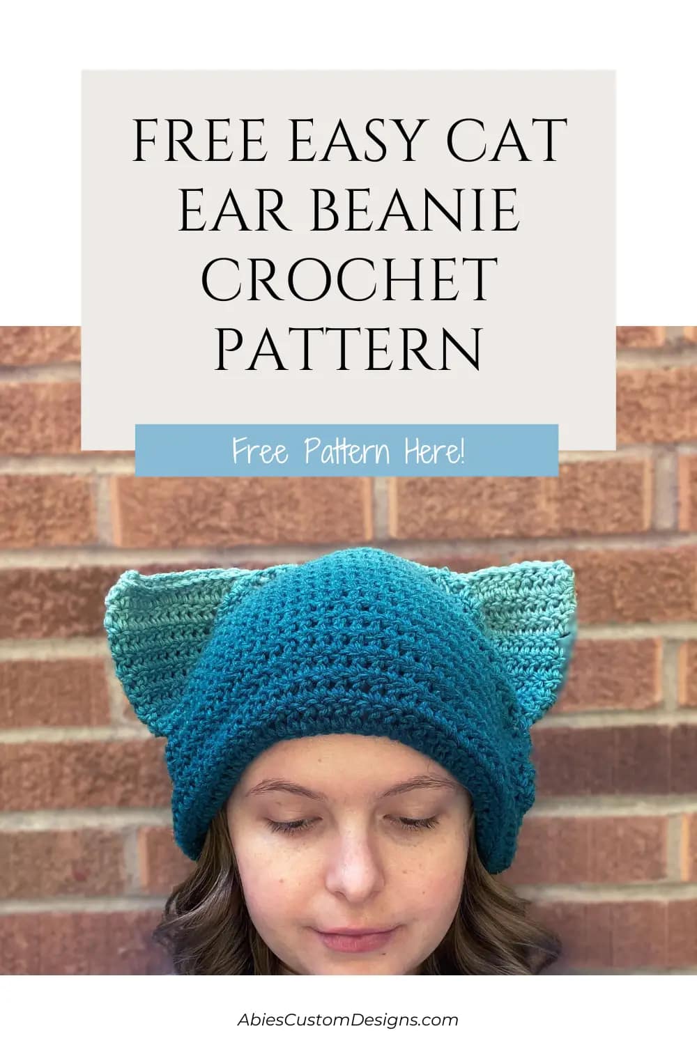 Free Easy Cat Ear Beanie AbiesCustomDesigns